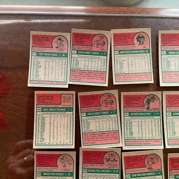 ❤️SOLD❤️1975 TOPPS MINI BOSTON RED SOX TEAM LOT 23 CARDS ERNIE BANKS LUIS TIANT - Picture 12 of 15